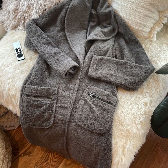 Sunidays M grey lined robe/jacket a magical house coat you want to wear in/out - Picture 4 of 9